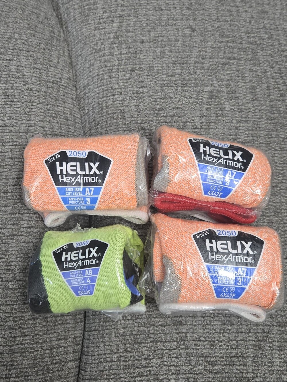 HexArmor Helix 2050 A7 Cut Level Work Gloves, Size XS (MPN 2050)